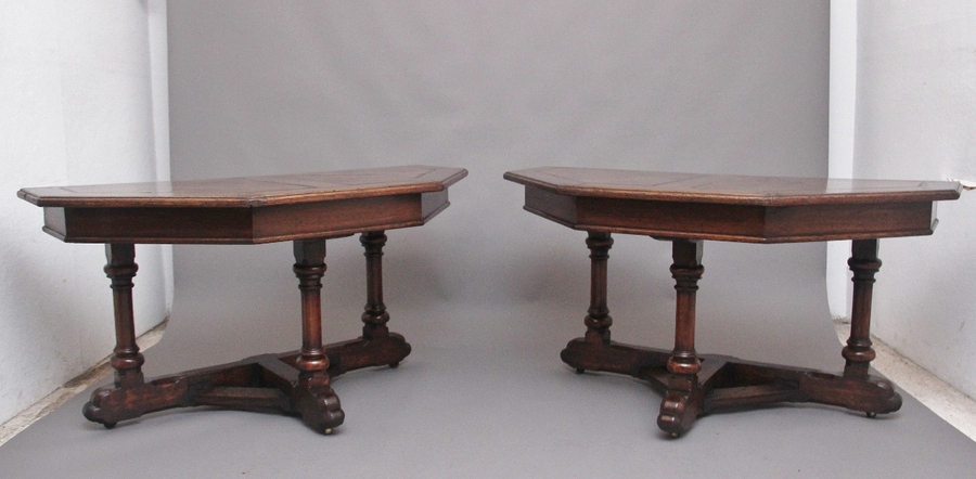 Antique A pair of early 19th Century oak console tables