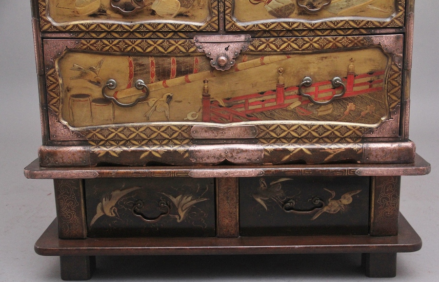 Antique 19th Century Japanese gilt lacquered cabinet