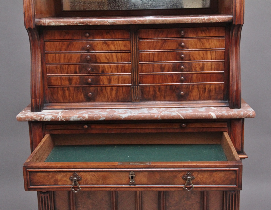 Antique Decorative 19th Century Burr walnut dentist cabinet