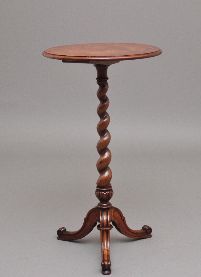 Antique 19th Century walnut wine / occasional table stamped Holland & Son