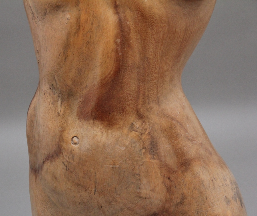 Antique Early 20th Century life size carved female torso