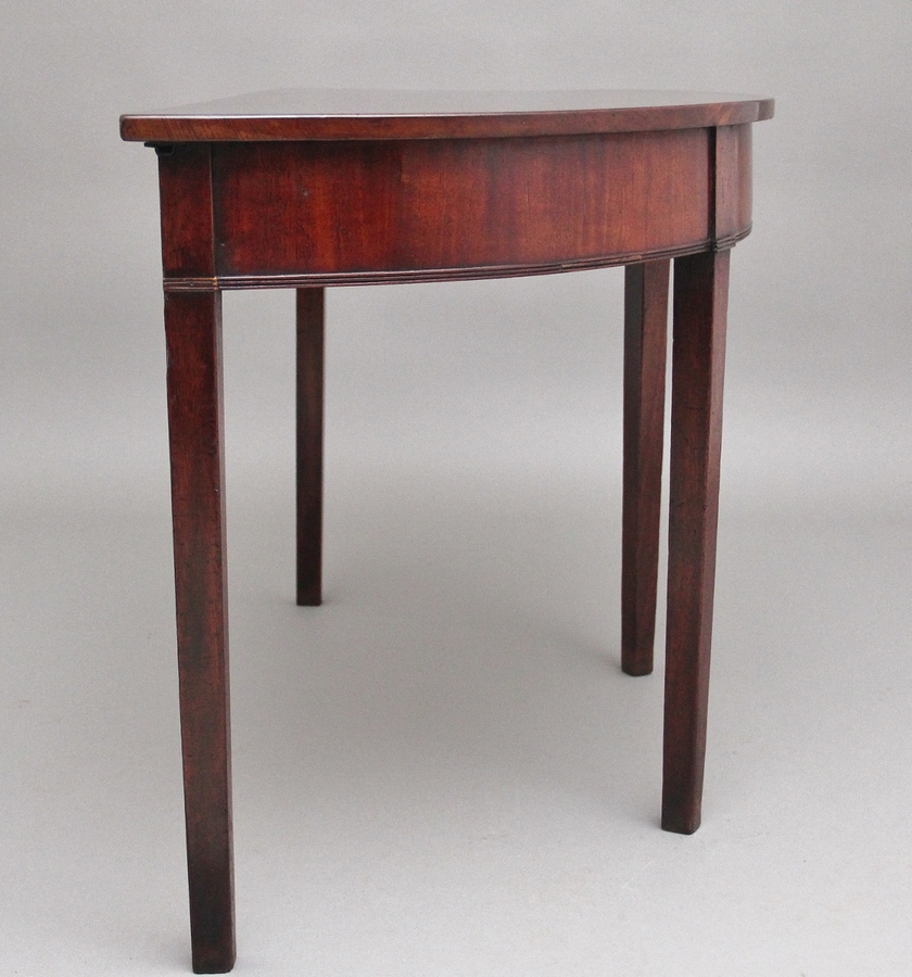 Antique 19th Century mahogany demi lune console table