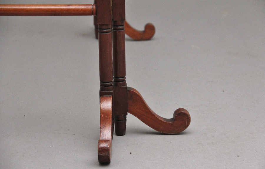 Antique 19th Century mahogany folding towel rail