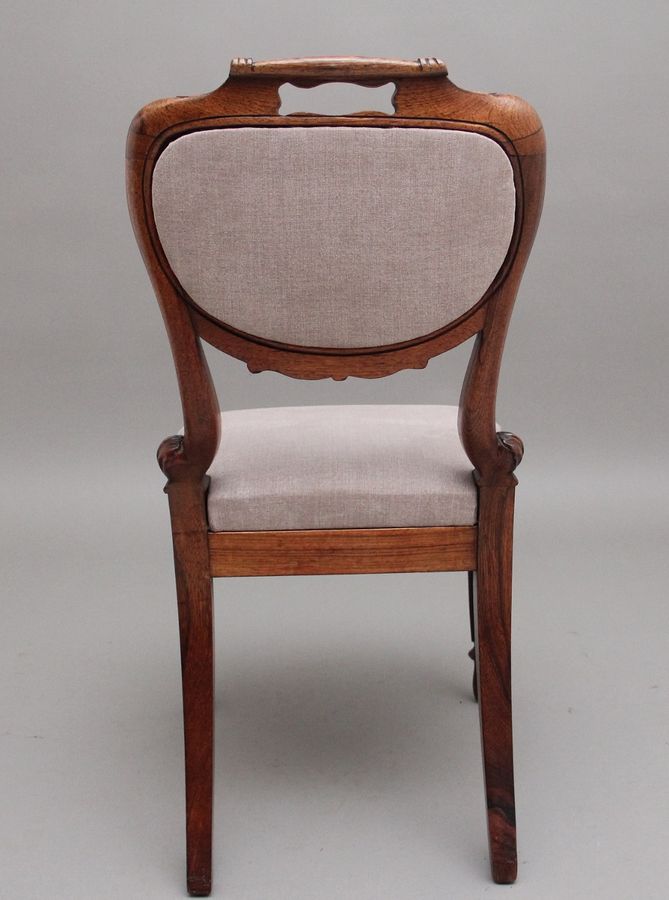 Antique A set of six Anglo Indian rosewood dining chairs