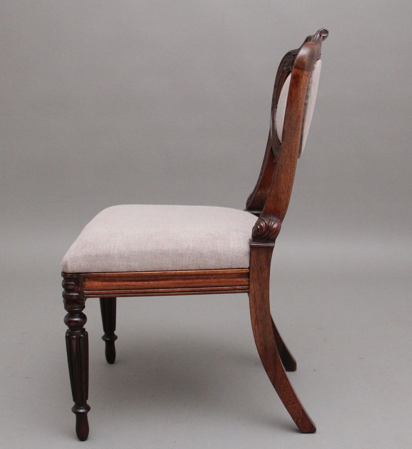 Antique A set of six Anglo Indian rosewood dining chairs