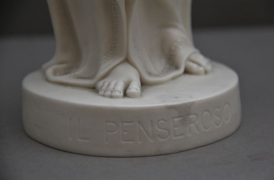 Antique 19th Century parian figure Il Penseroso