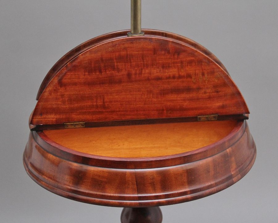 Antique 19th Century mahogany telescopic shaving mirror