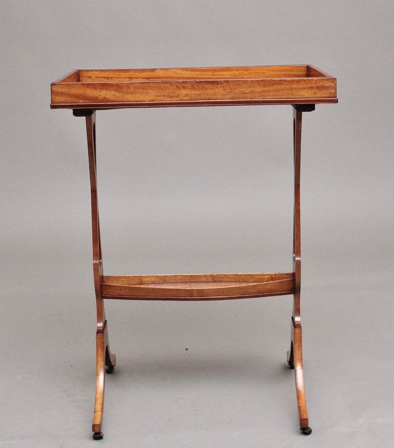 Antique 19th Century Sheraton Revival satinwood serving table