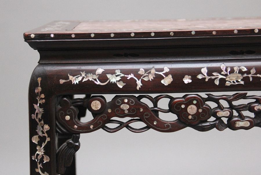 Antique 19th Century Chinese three tier occasional table