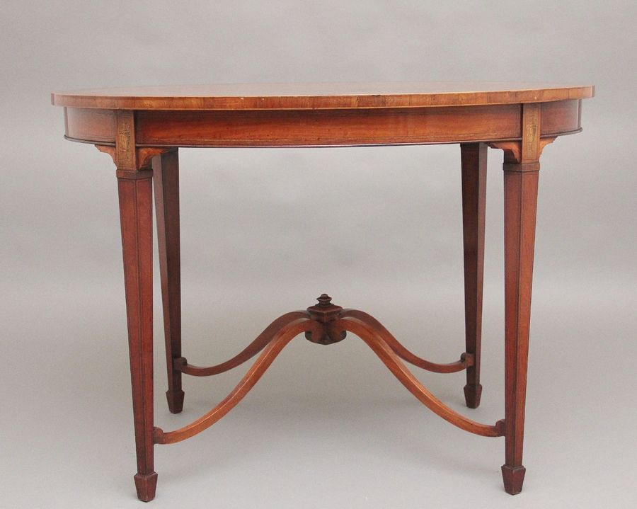 Antique 19th Century inlaid satinwood table