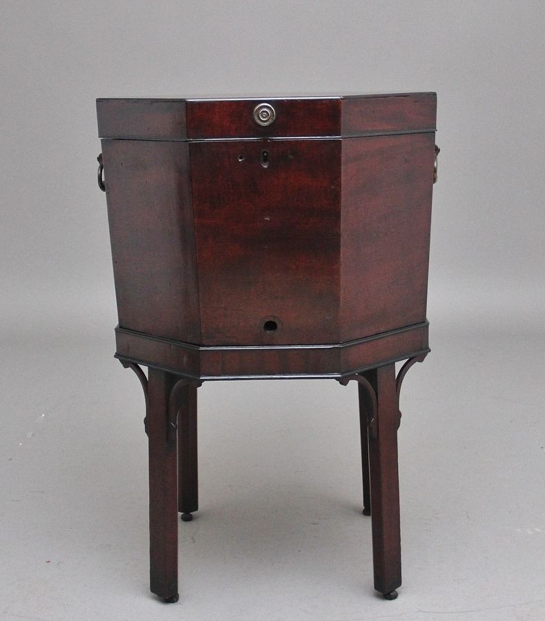 18th Century mahogany octagon shaped wine cooler