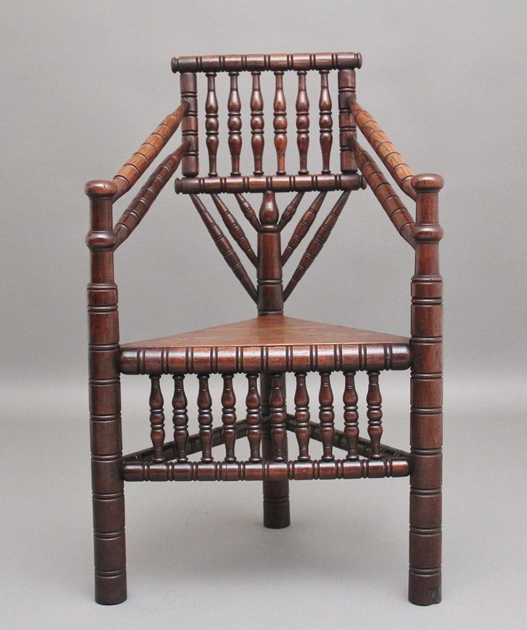 19th Century oak turners chair