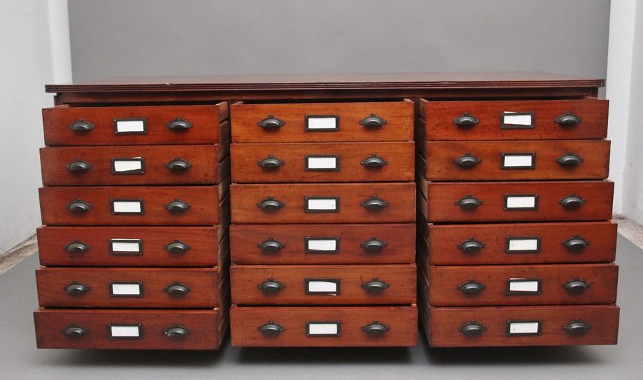 Antique A pair of early 20th Century mahogany multi drawer chest's