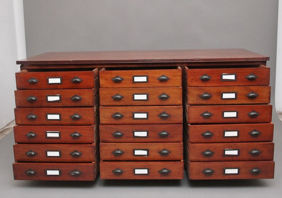 Antique A pair of early 20th Century mahogany multi drawer chest's