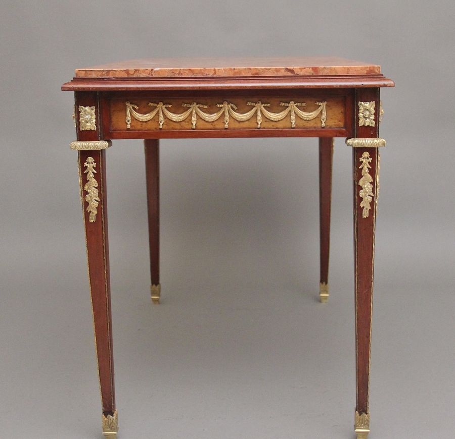 Antique 19th Century French mahogany and marble top centre table
