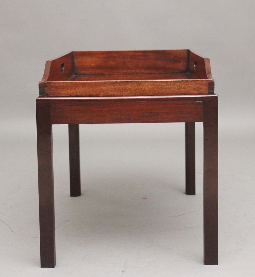 Antique 19th Century mahogany butlers tray on later stand