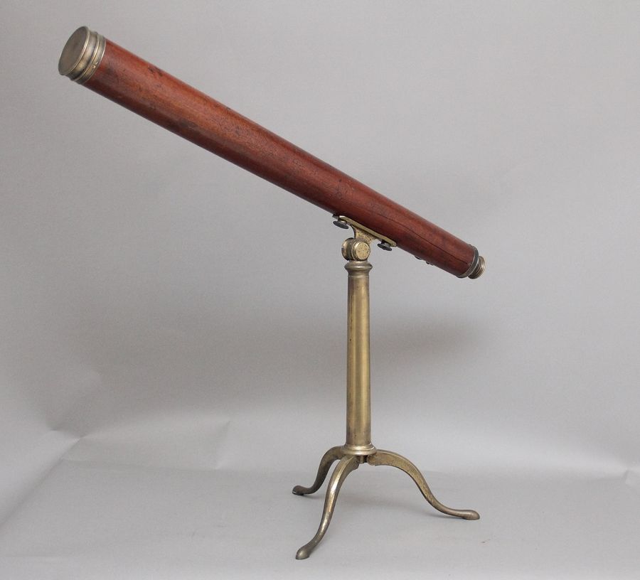 18th Century mahogany and brass telescope by Nairne & Blunt of London