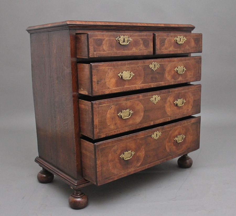 Antique 18th Century oyster wood chest of drawers