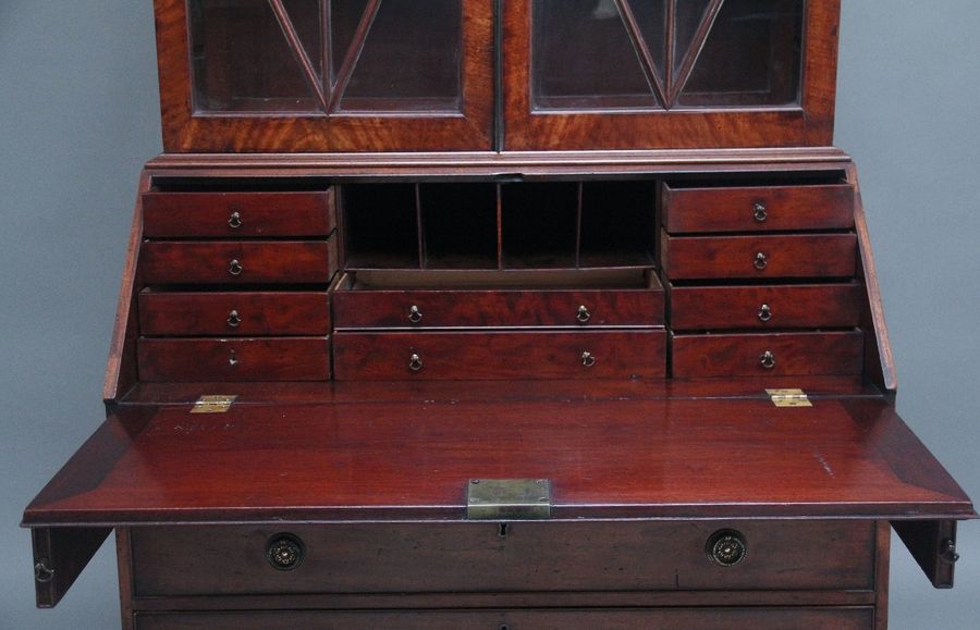 Antique Early 19th Century mahogany bureau bookcase