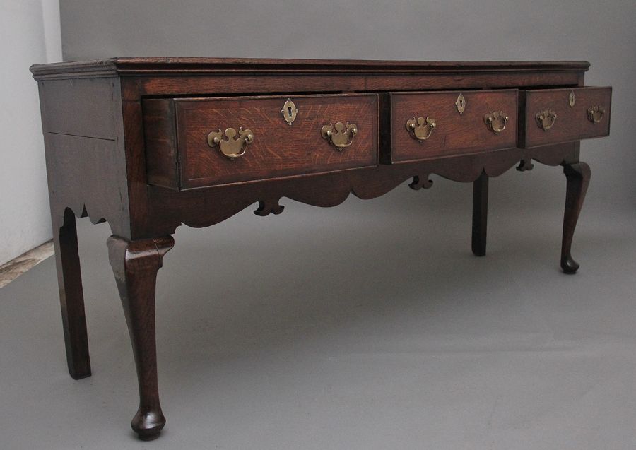 Antique 18th Century oak cabriole leg dresser base