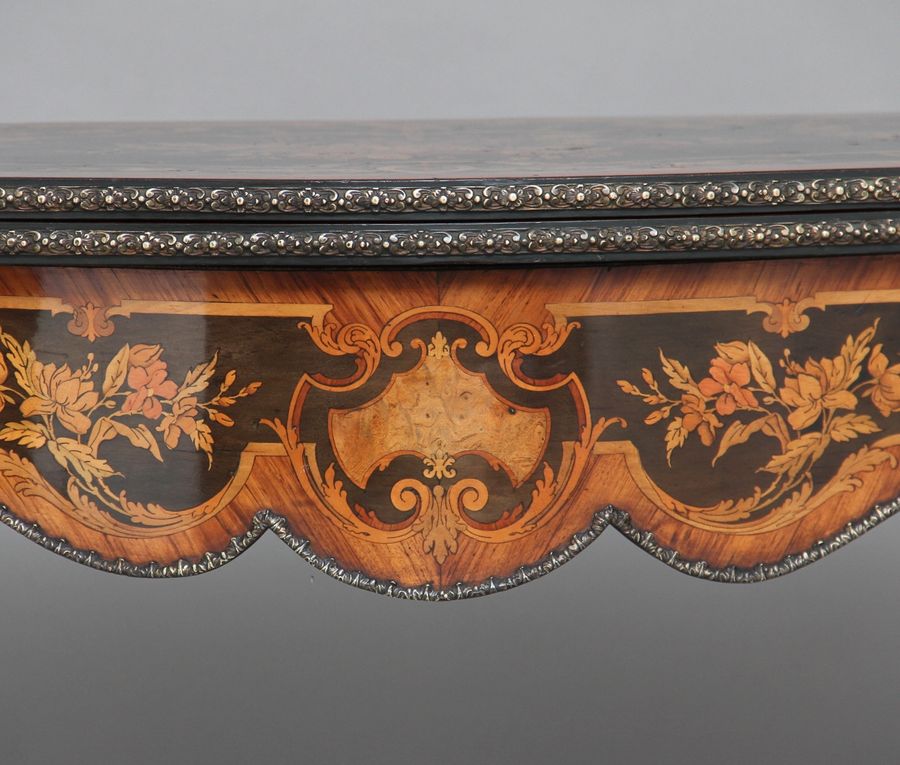 Antique 19th Century ebonised marquetry & ormolu card table