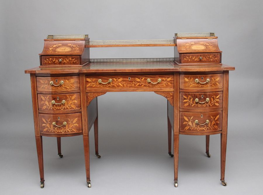 19th Century inlaid mahogany desk