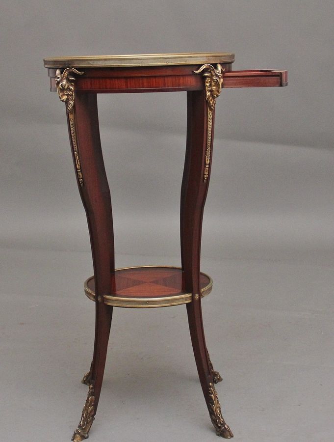 Antique 19th Century French mahogany and marble top occasional table