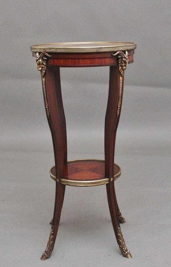 Antique 19th Century French mahogany and marble top occasional table