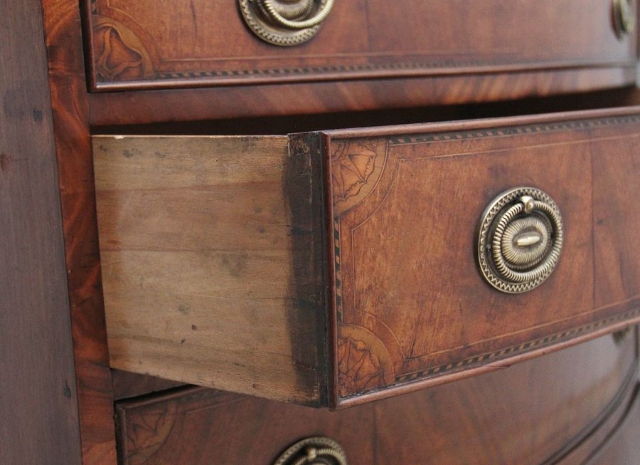 Antique 18th Century inlaid mahogany chest