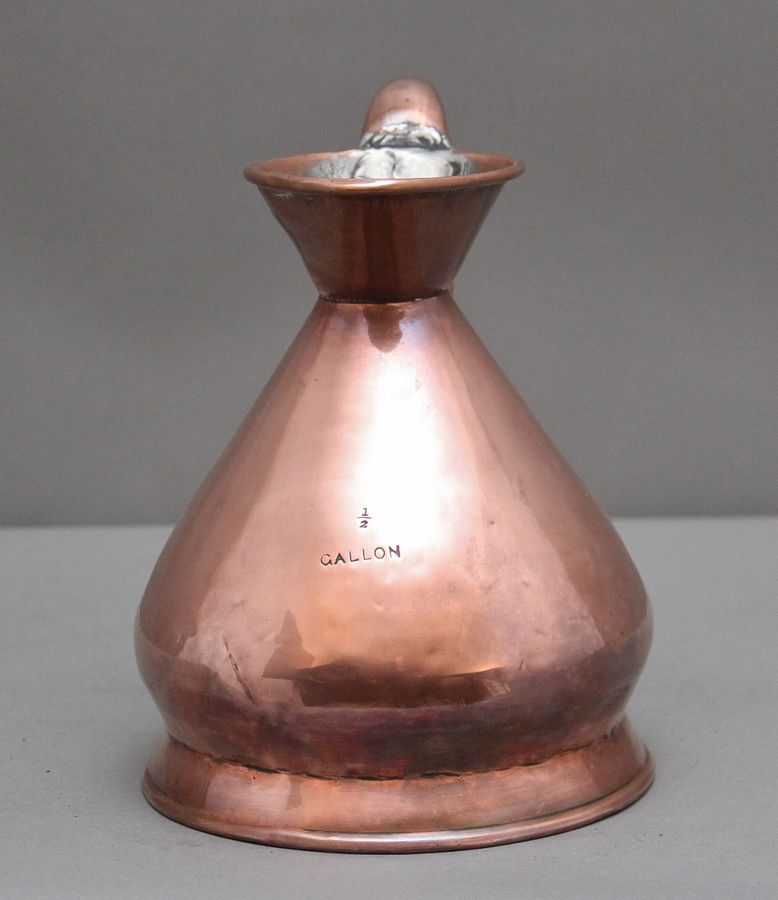 Antique 19th Century half gallon Copper Measuring Jug