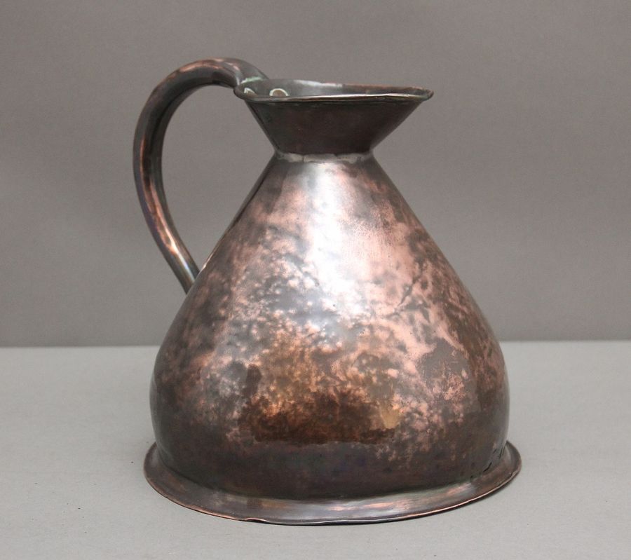 19th Century one gallon copper measuring jug