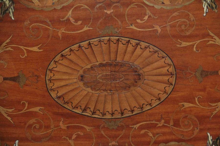 Antique 19th Century inlaid satinwood tray