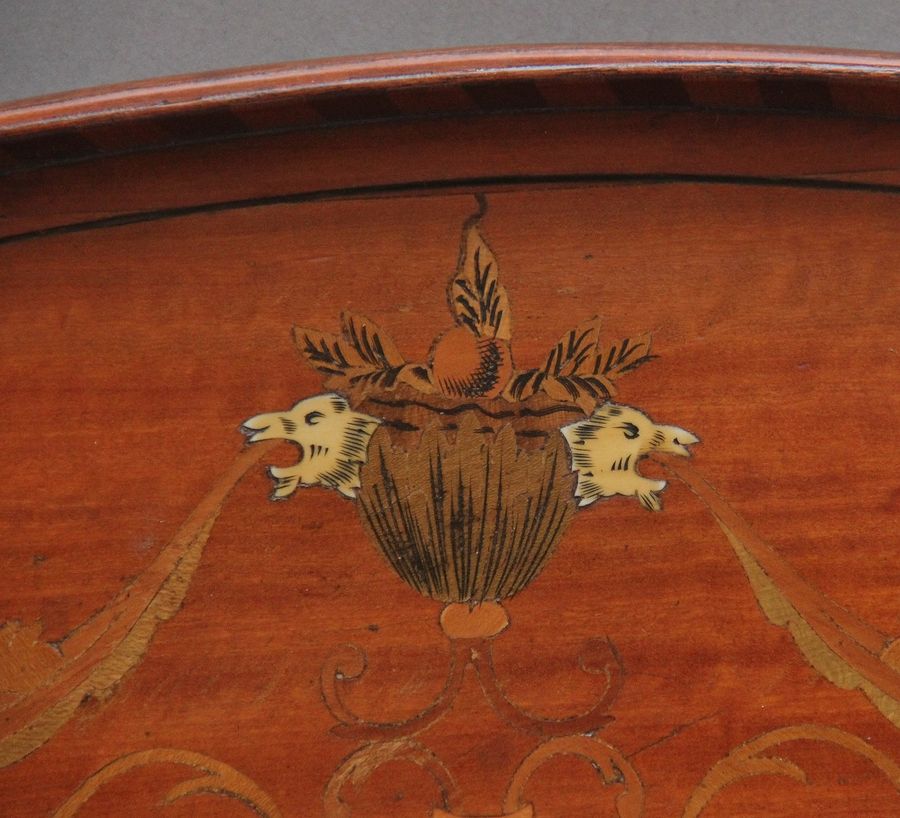 Antique 19th Century inlaid satinwood tray