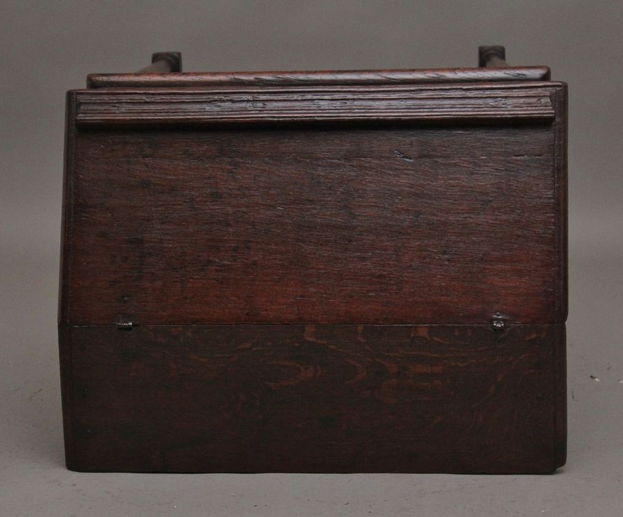 Antique 18th Century oak desk on later stand