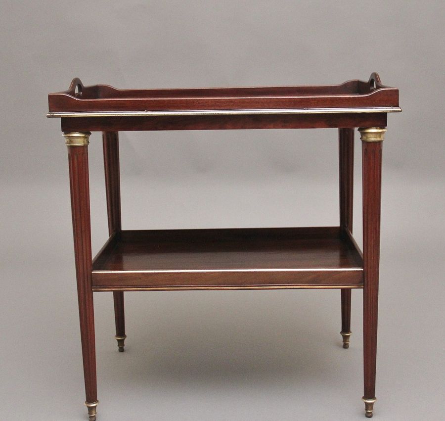 Antique 19th Century mahogany and brass inlaid occasional table