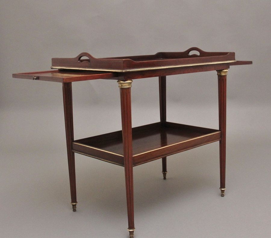 Antique 19th Century mahogany and brass inlaid occasional table