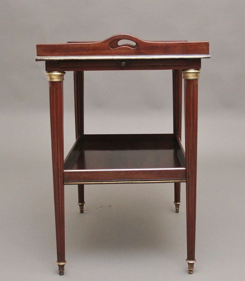 Antique 19th Century mahogany and brass inlaid occasional table