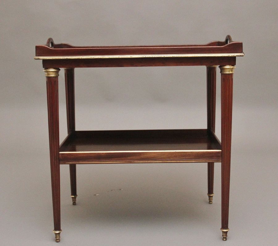 Antique 19th Century mahogany and brass inlaid occasional table