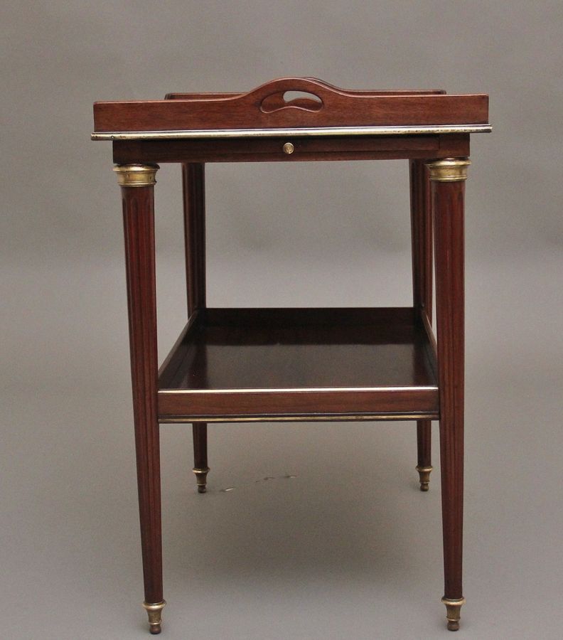 Antique 19th Century mahogany and brass inlaid occasional table