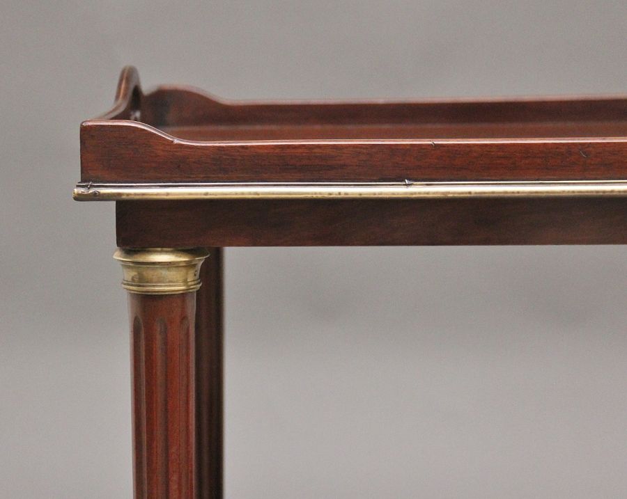 Antique 19th Century mahogany and brass inlaid occasional table