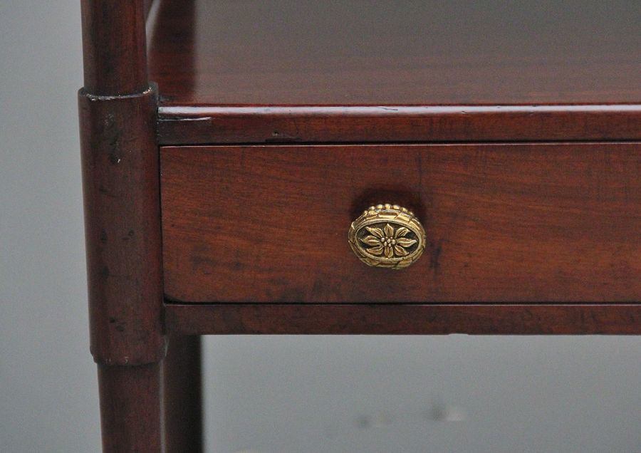 Antique Early 19th Century three tier mahogany side table