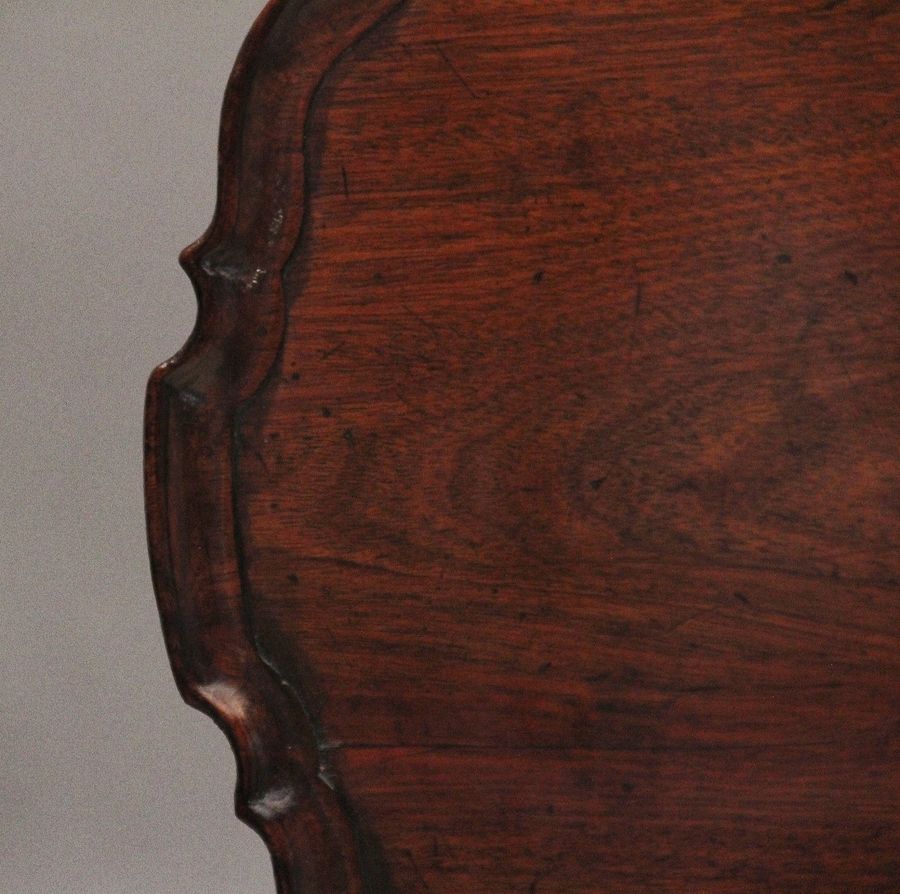 Antique 18th Century carved mahogany tripod table