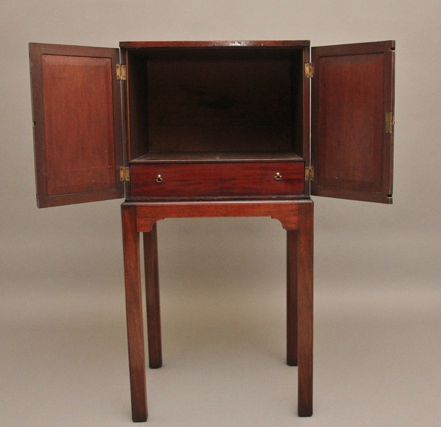 Antique Early 19th Century mahogany cabinet on stand