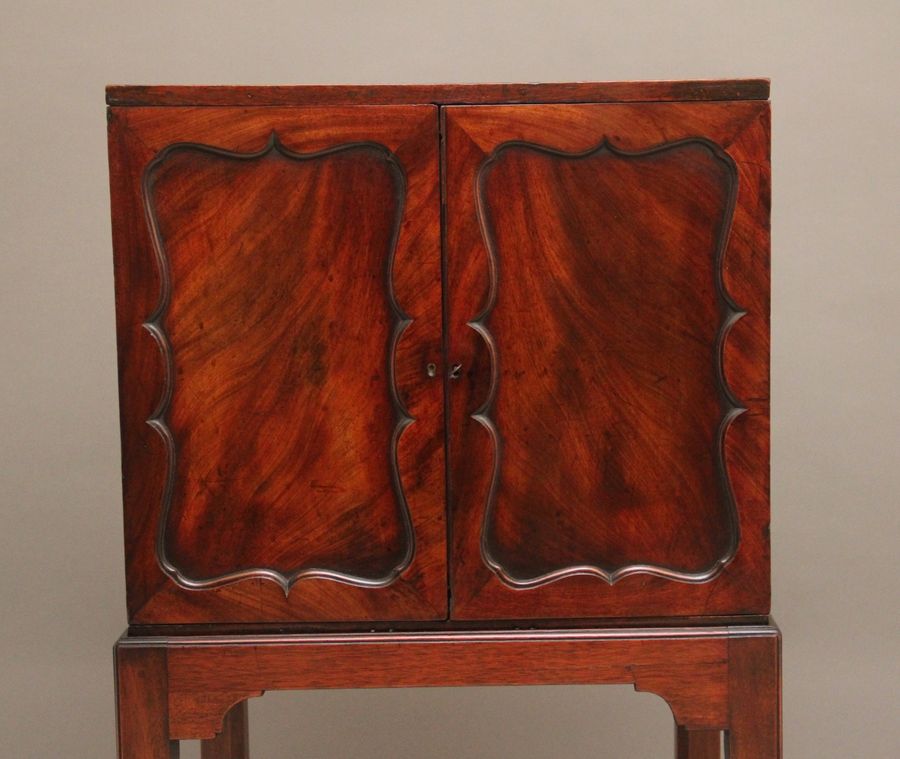 Antique Early 19th Century mahogany cabinet on stand