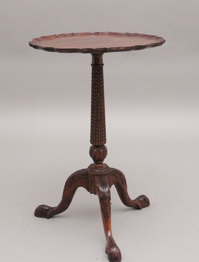 Early 20th Century carved mahogany wine table