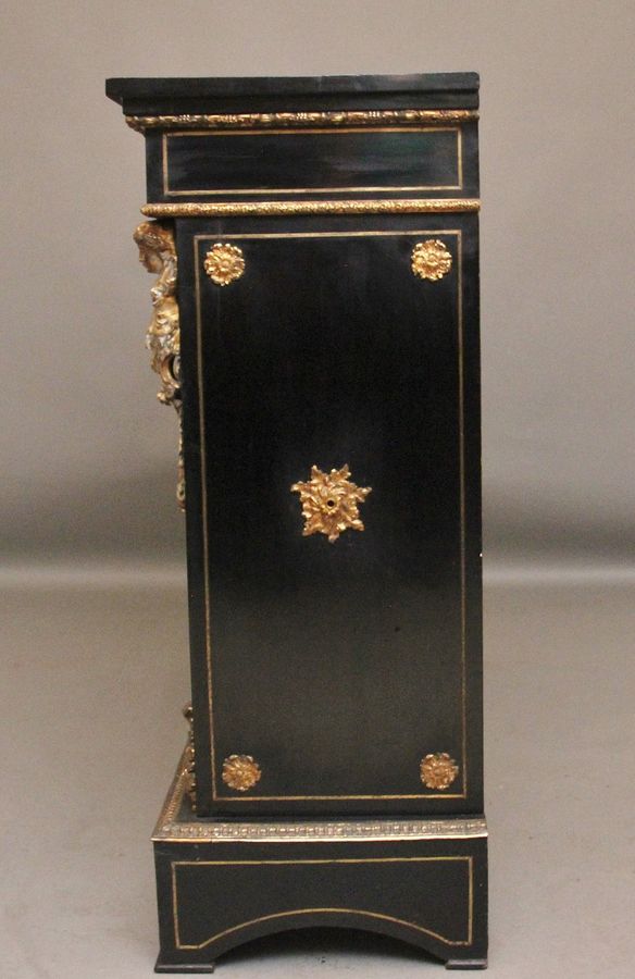 Antique 19th Century ebonised boulle cabinet