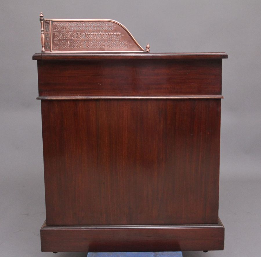 Antique 19th Century walnut pedestal desk