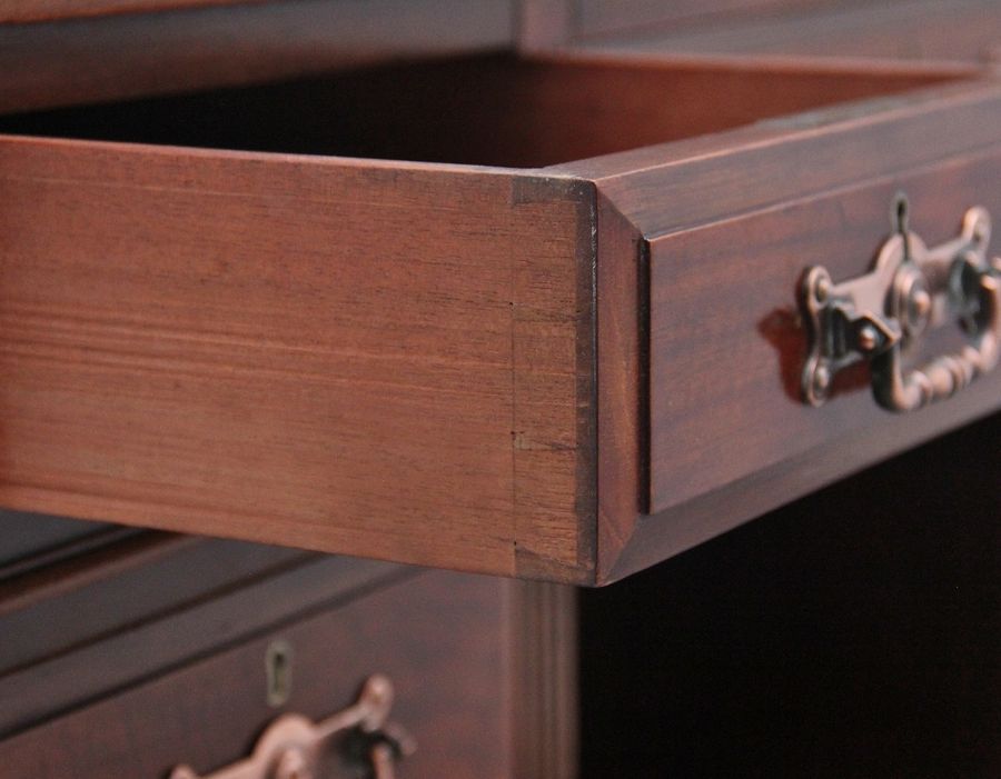 Antique 19th Century walnut pedestal desk