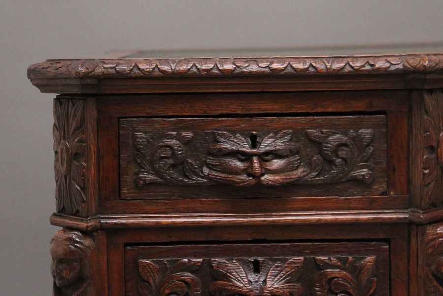 Antique 19th Century carved oak desk