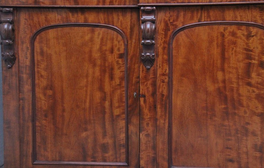 Antique large 19th Century mahogany breakfront bookcase